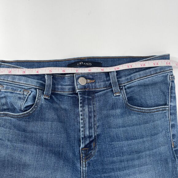 J Brand Womens Jeans Blue Size 27 Ruby Cropped Cigarette Gossamer Mesh Hem Denim - Picture 8 of 10